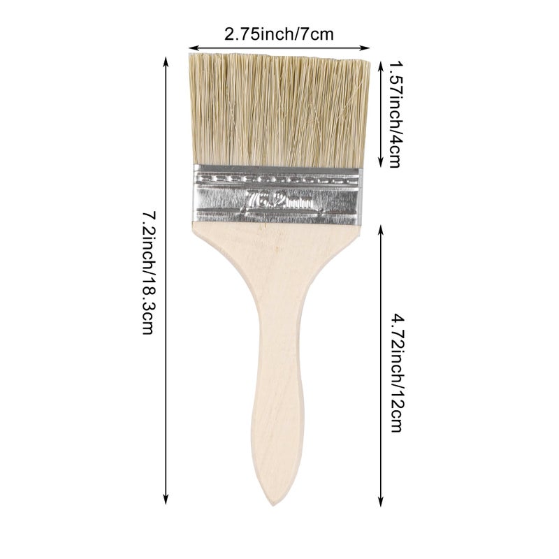 Homeswitch Paint Stains Brush Wood Handles Chip Brush Pack of 20 (3 Inch) - Image 4
